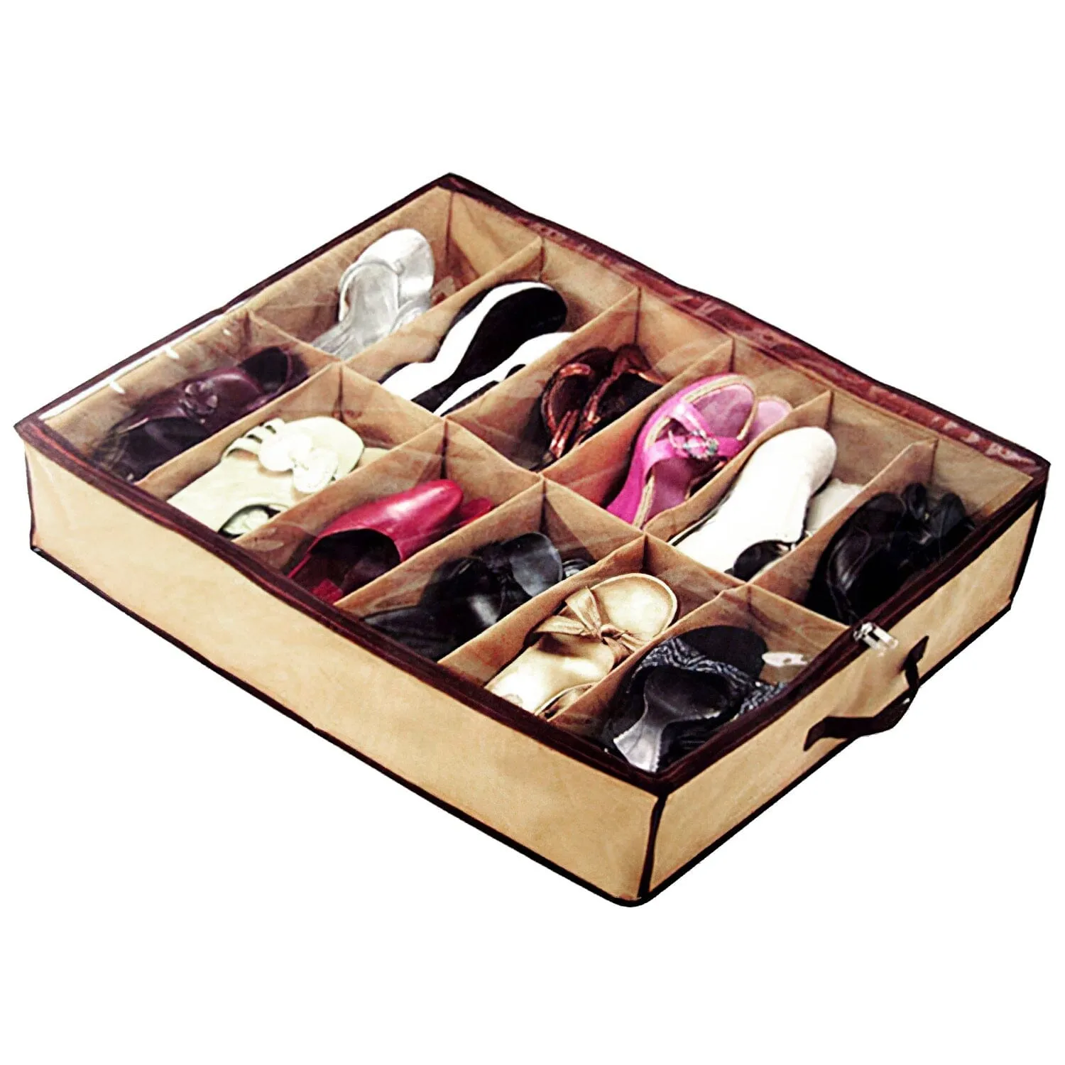 12 Cells Under the Bed Shoes Organizer