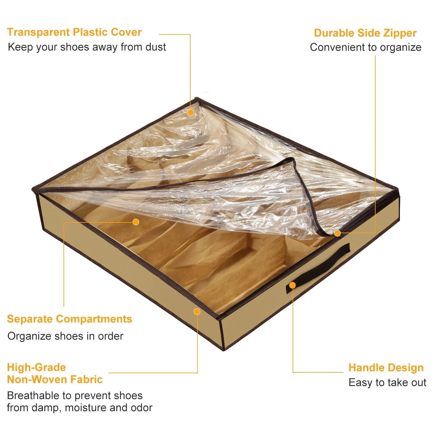 12 Cells Under the Bed Shoes Organizer