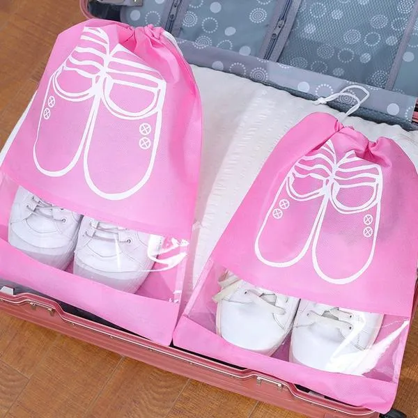 3-Pack: Drawstring Shoe Storage Bag