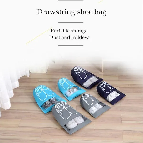 3-Pack: Drawstring Shoe Storage Bag