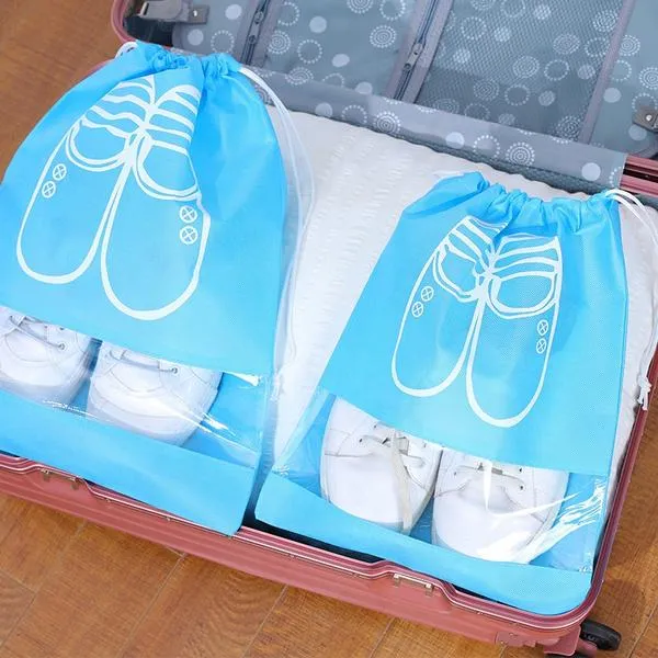 3-Pack: Drawstring Shoe Storage Bag