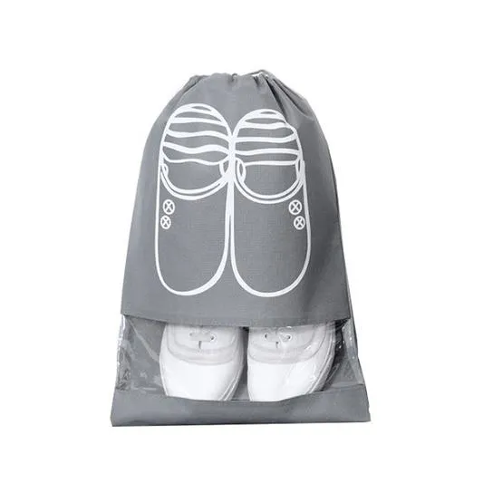 3-Pack: Drawstring Shoe Storage Bag