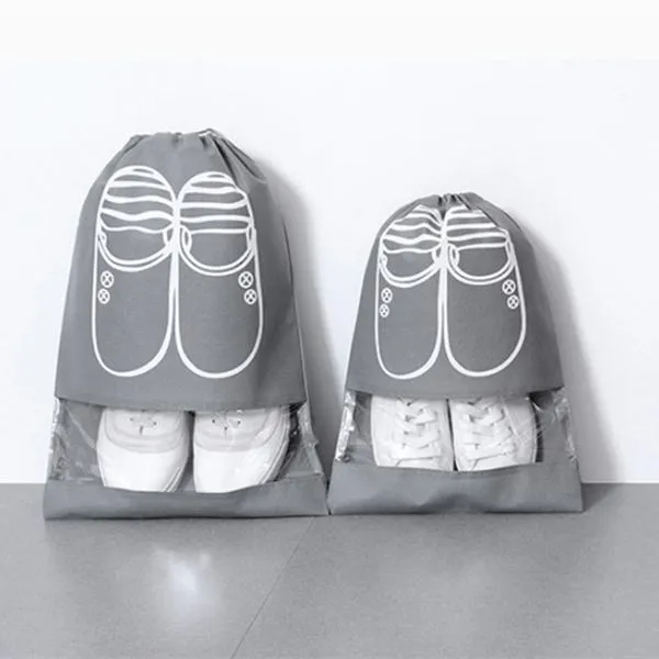 3-Pack: Drawstring Shoe Storage Bag