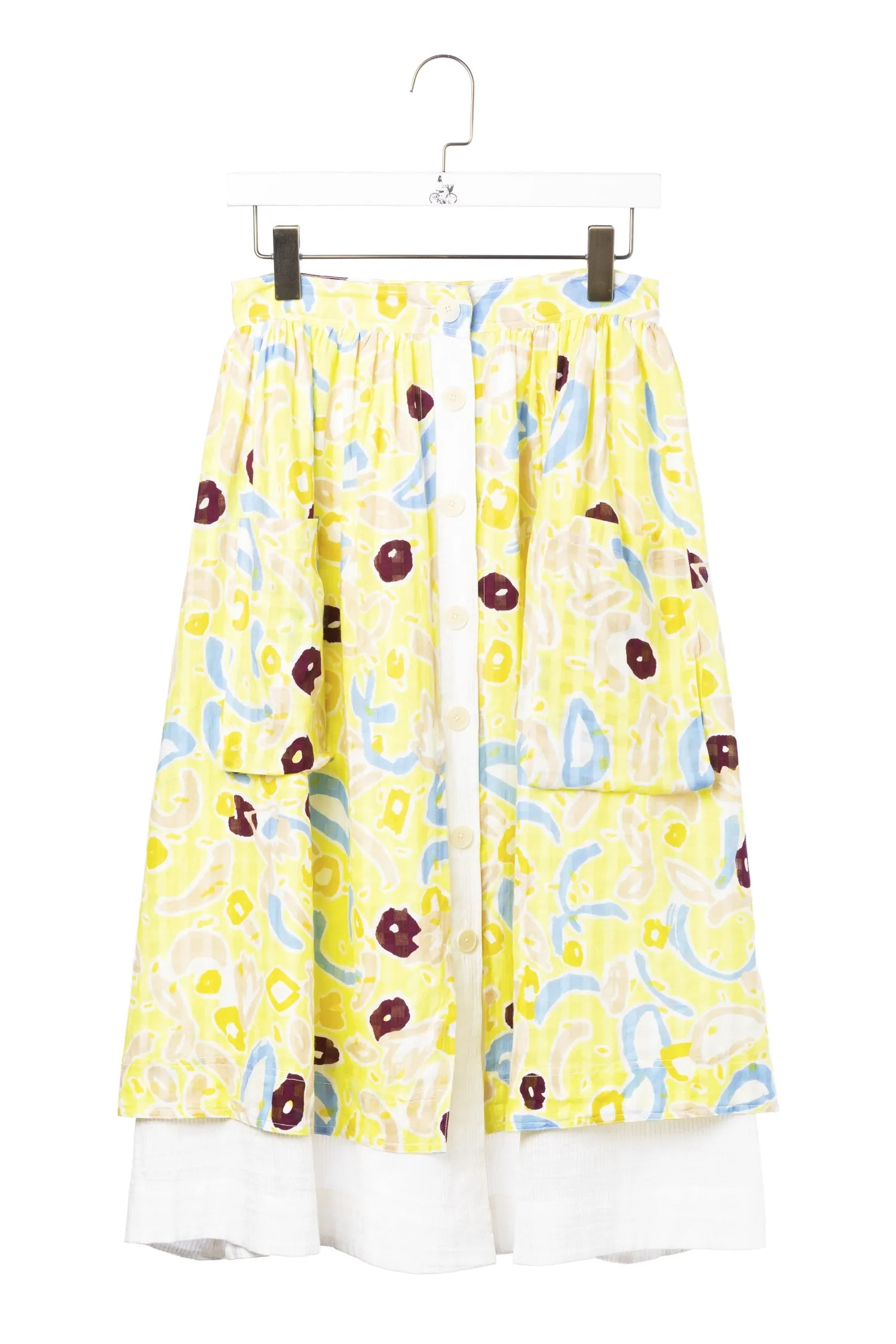 Abstract Printed Cotton Skirt