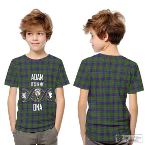 Adam Tartan Kid T-Shirt with Family Crest DNA In Me Style