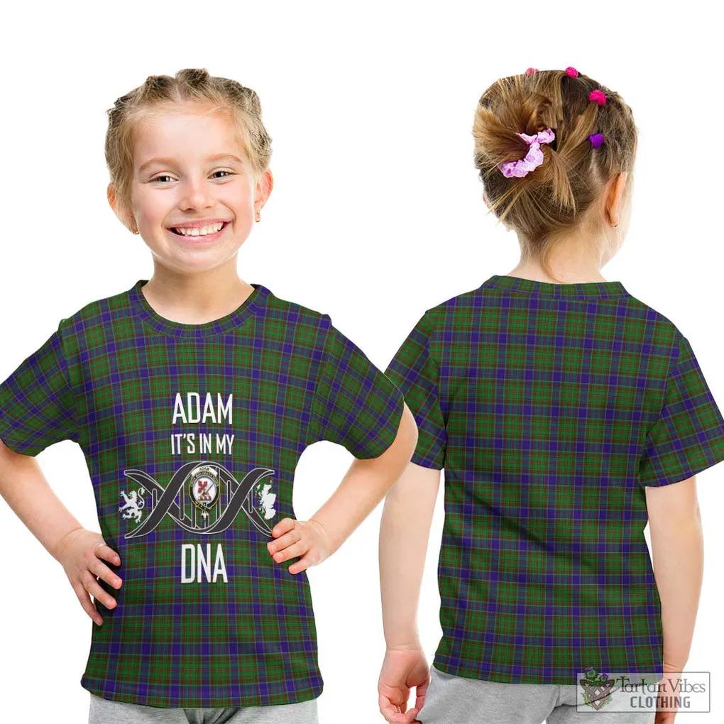 Adam Tartan Kid T-Shirt with Family Crest DNA In Me Style