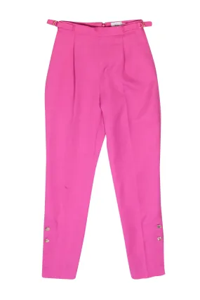 Aje - Hot Pink High-Waist Pleated Tapered Trouser Sz S