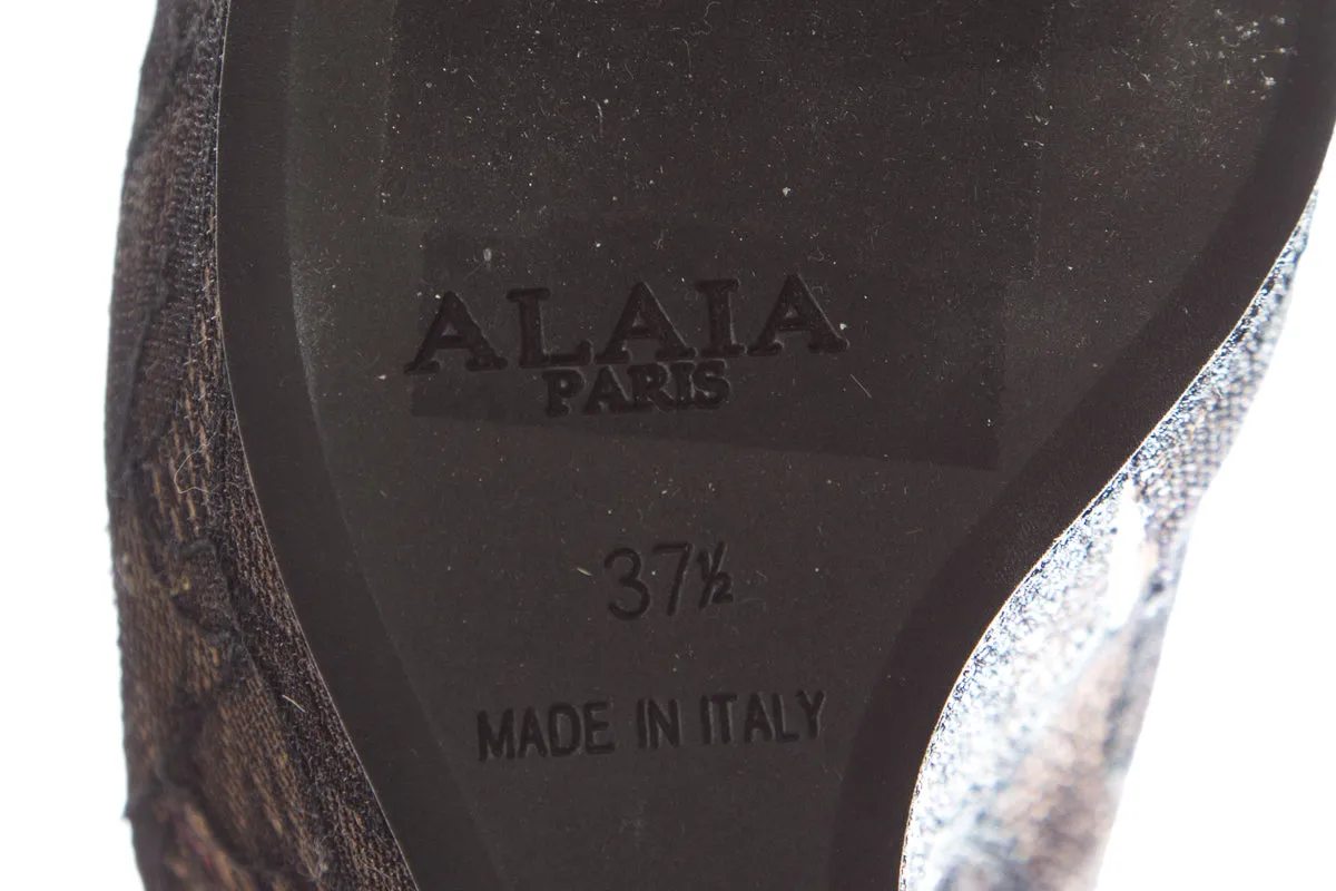 Alaia Black & Blush Wedge SZ 37.5