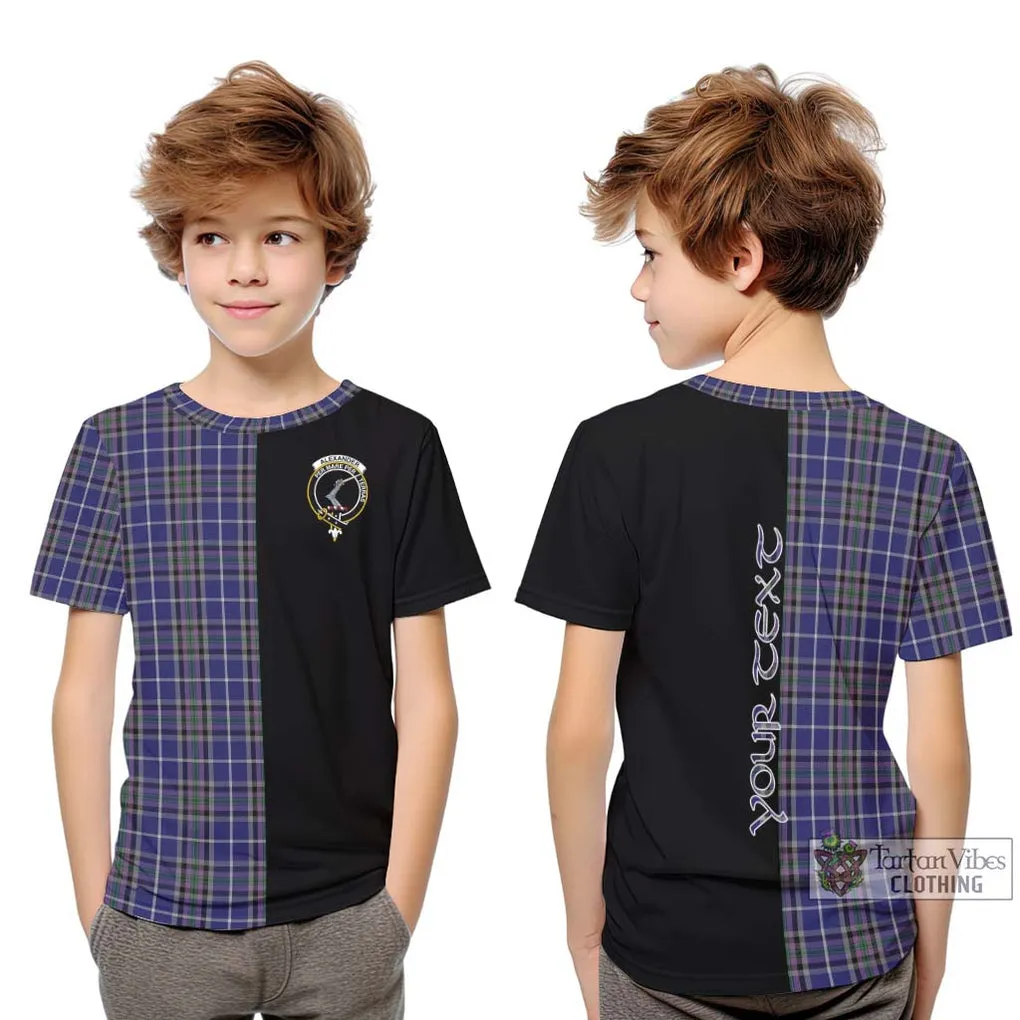 Alexander of Menstry Tartan Kid T-Shirt with Family Crest and Half Of Me Style