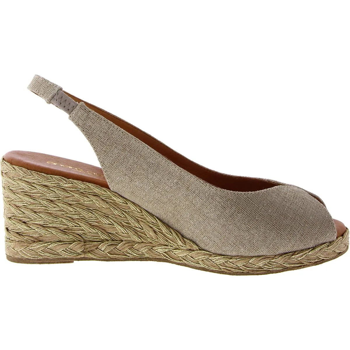 André Assous Womens Audrey Canvas Peep Toe Espadrilles