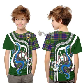 Arnott Tartan Kid T-Shirt with Epic Bagpipe Style