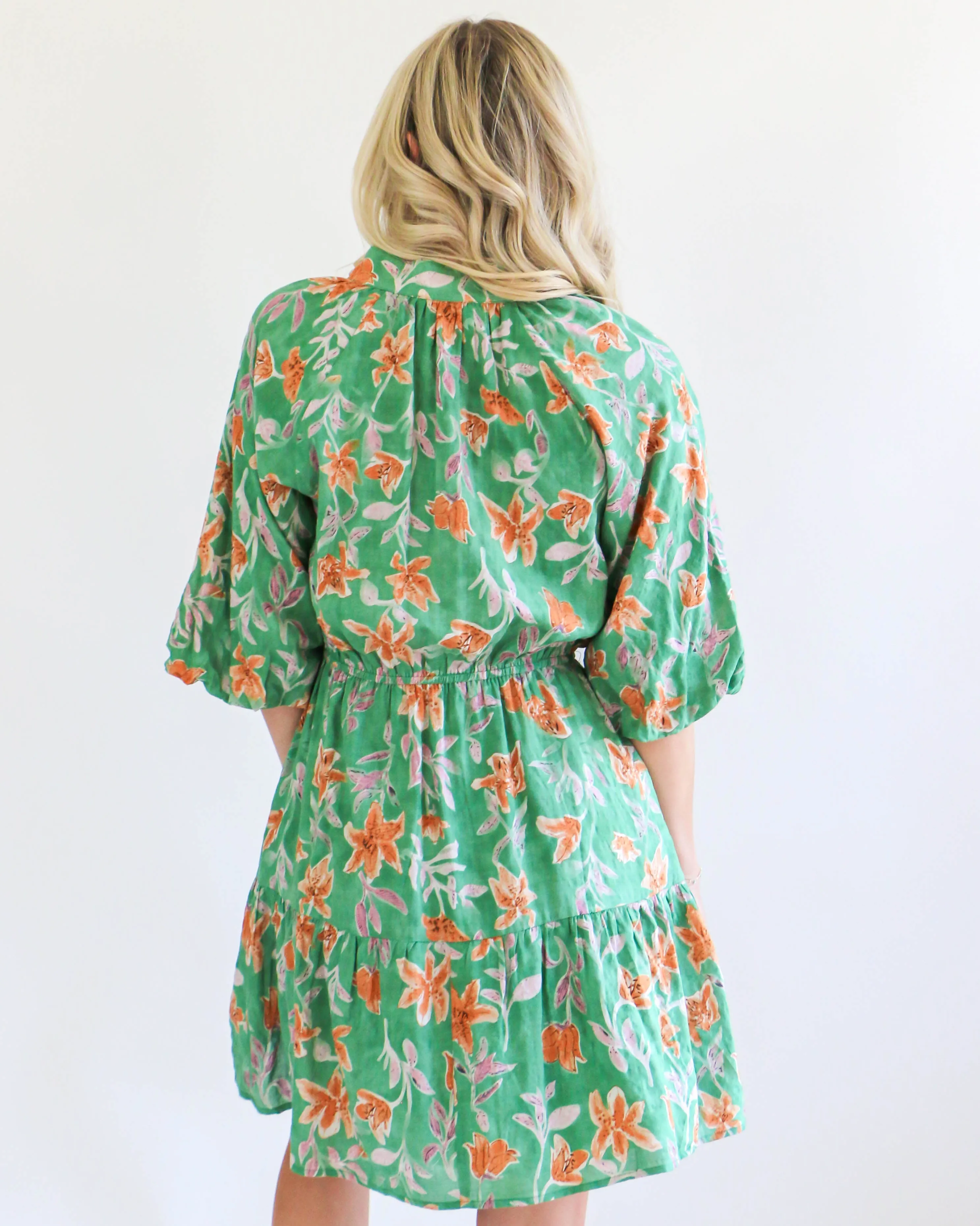 Autumn Bloom Mini Dress