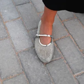 BAILATIRA SILVER FISHNET FLATS