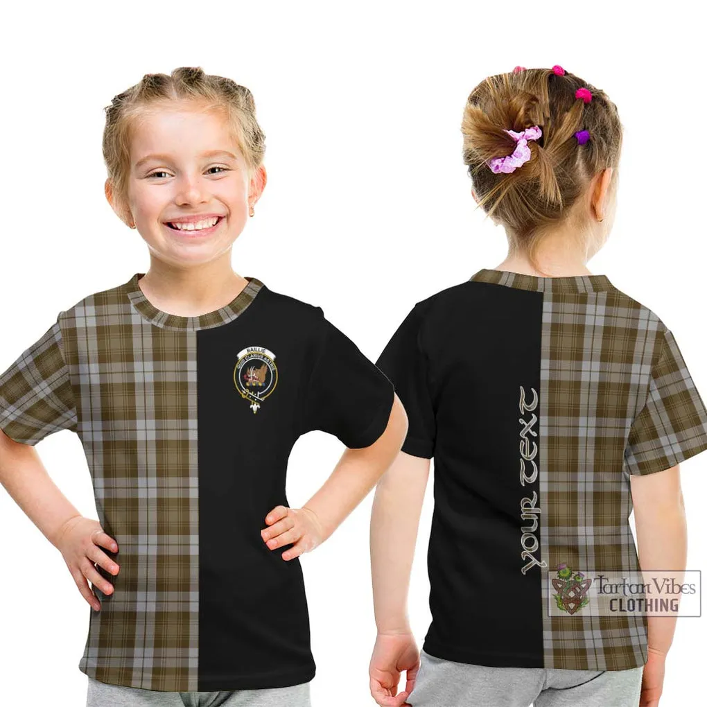 Baillie Dress Tartan Kid T-Shirt with Family Crest and Half Of Me Style