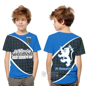 Baird Family Crest Tartan Kid T-Shirt Celebrate Saint Andrew's Day in Style