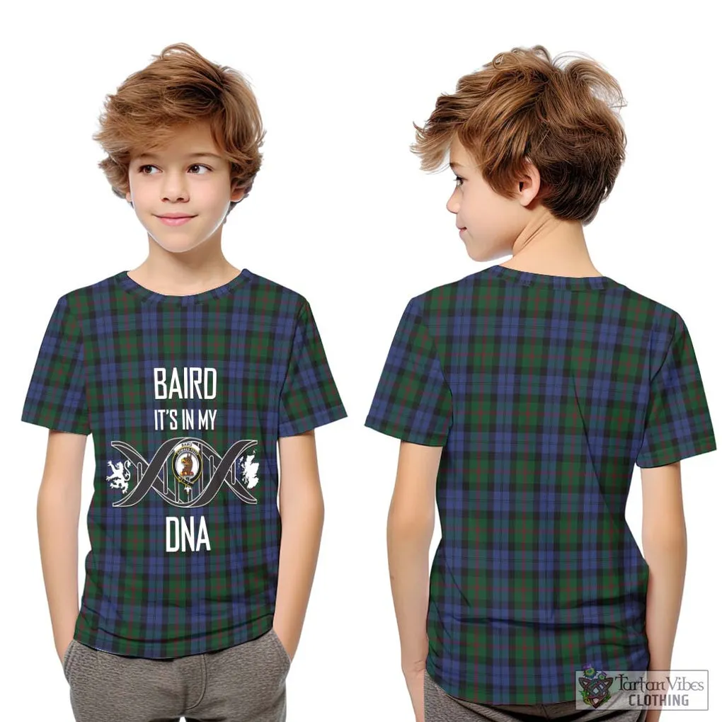 Baird Tartan Kid T-Shirt with Family Crest DNA In Me Style