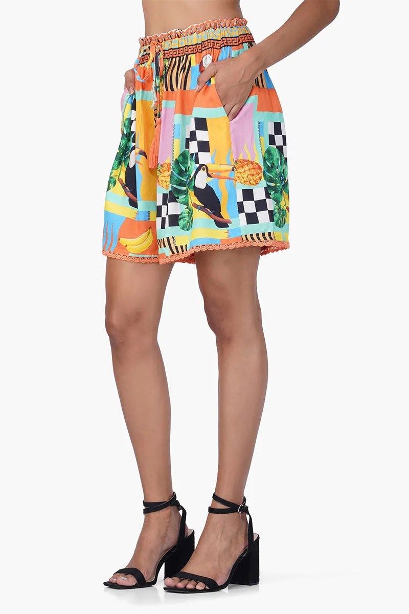 Barbara Toucan Printed Shorts