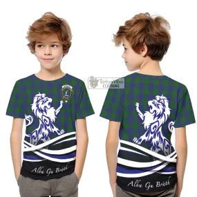 Barclay Tartan Kid T-Shirt with Alba Gu Brath Regal Lion Emblem