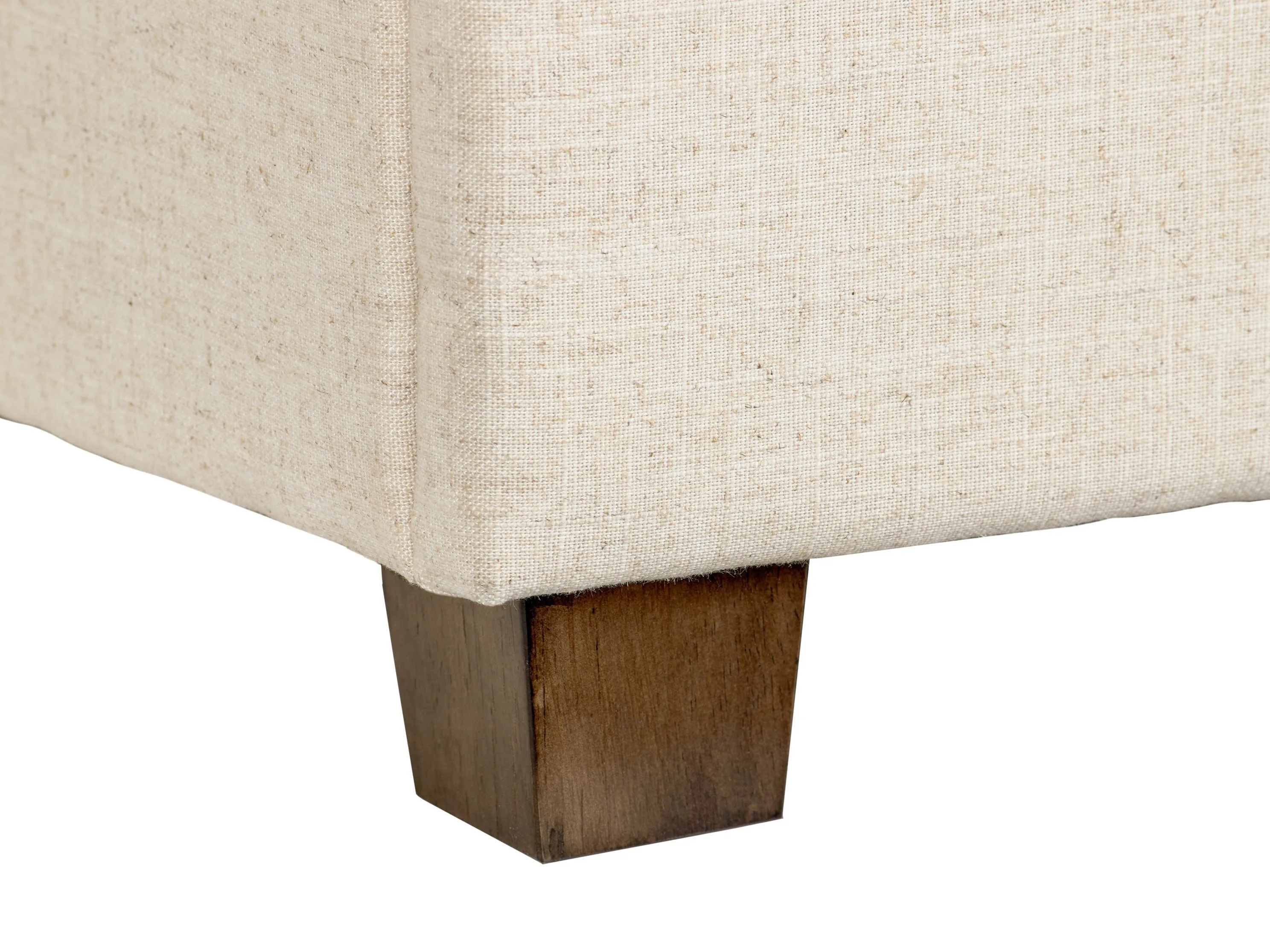 Beige Large Storage Ottoman