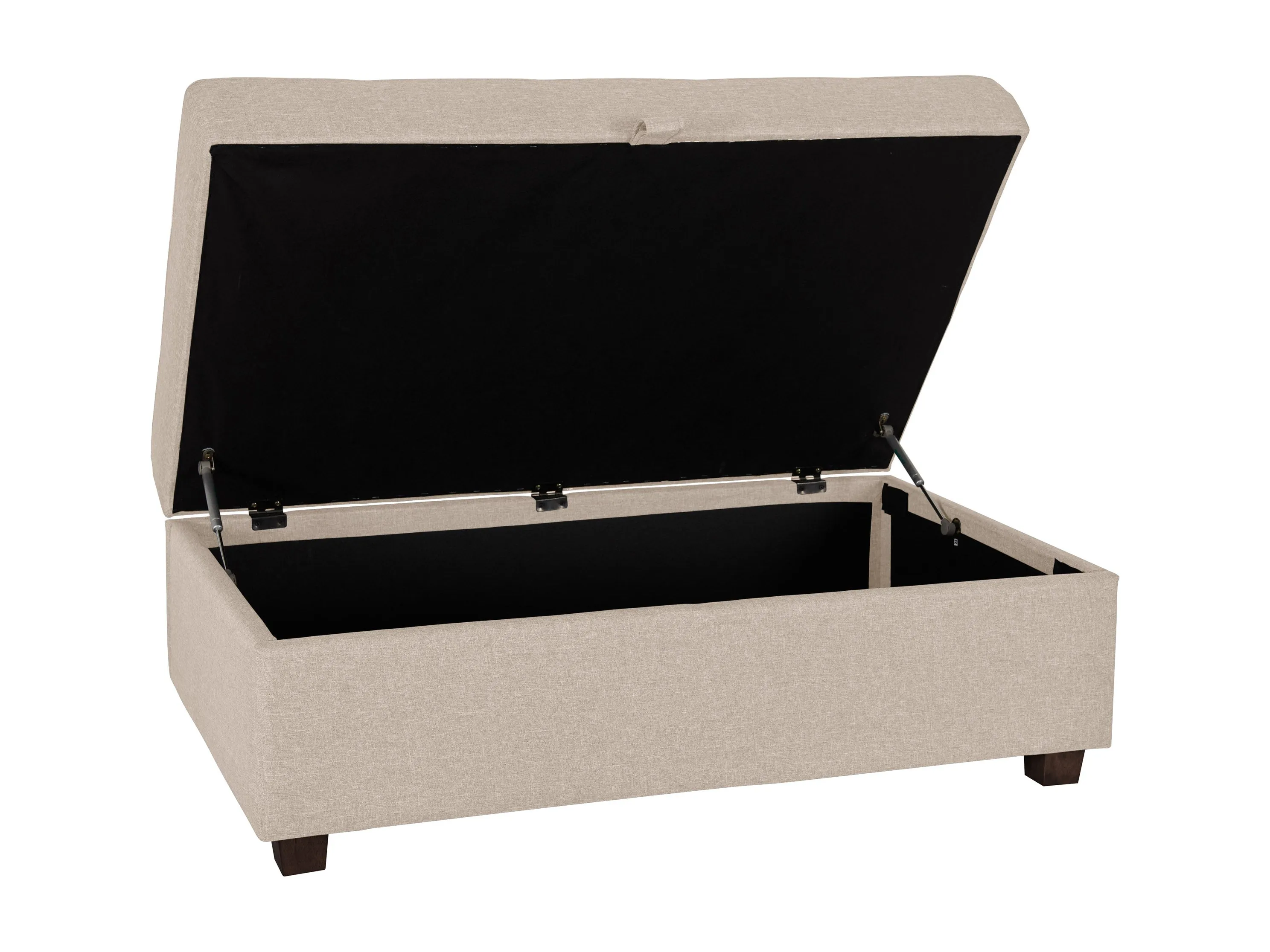 Beige Large Storage Ottoman