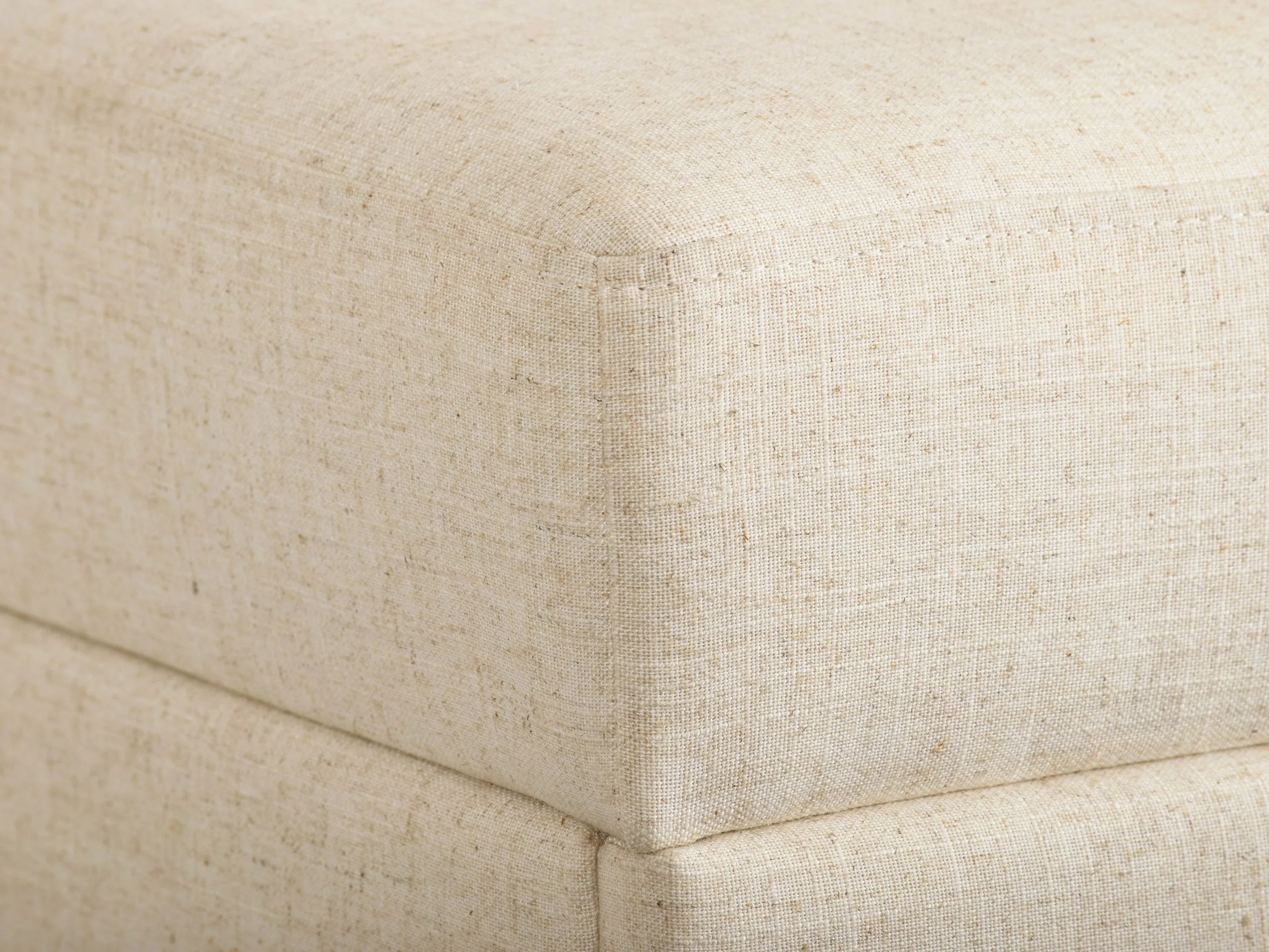 Beige Large Storage Ottoman