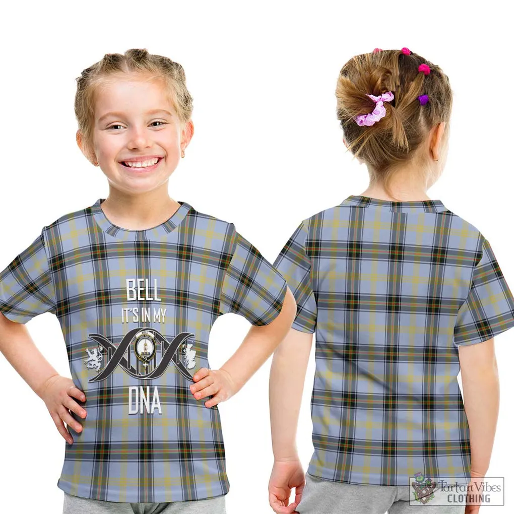 Bell of the Borders Tartan Kid T-Shirt with Family Crest DNA In Me Style