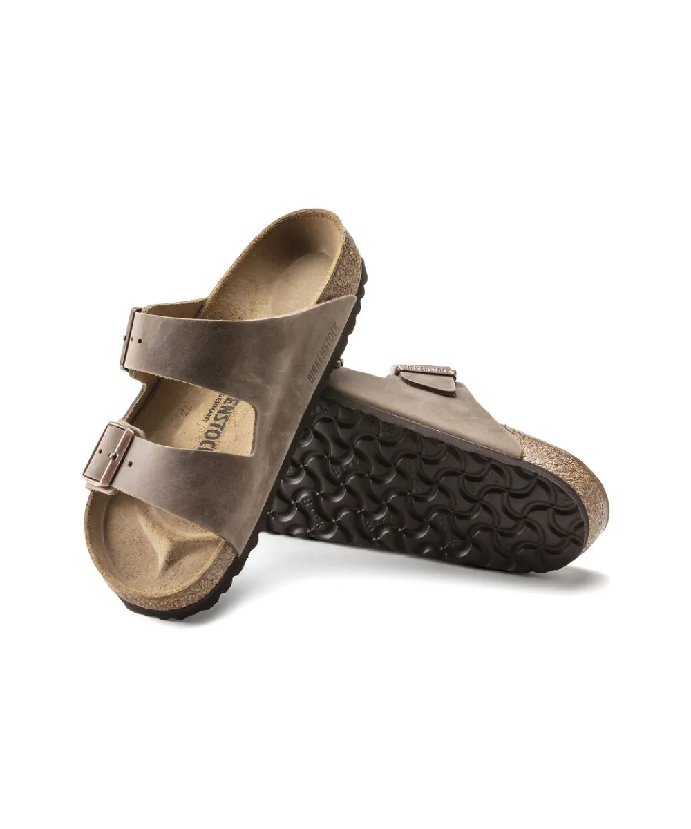 BIRKENSTOCK ARIZONA OILED  NARROW FIT IN TABACCO