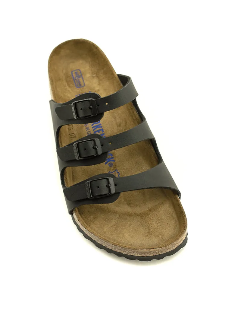 Birkenstock — Florida Birko-Flor Soft Footbed - Black Regular Width