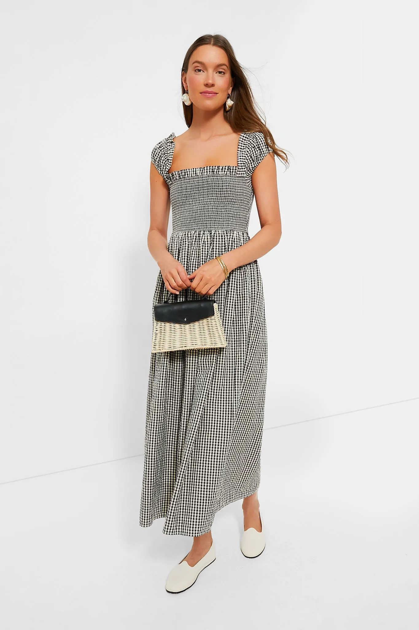 Black and Cream Gingham Mira Dress