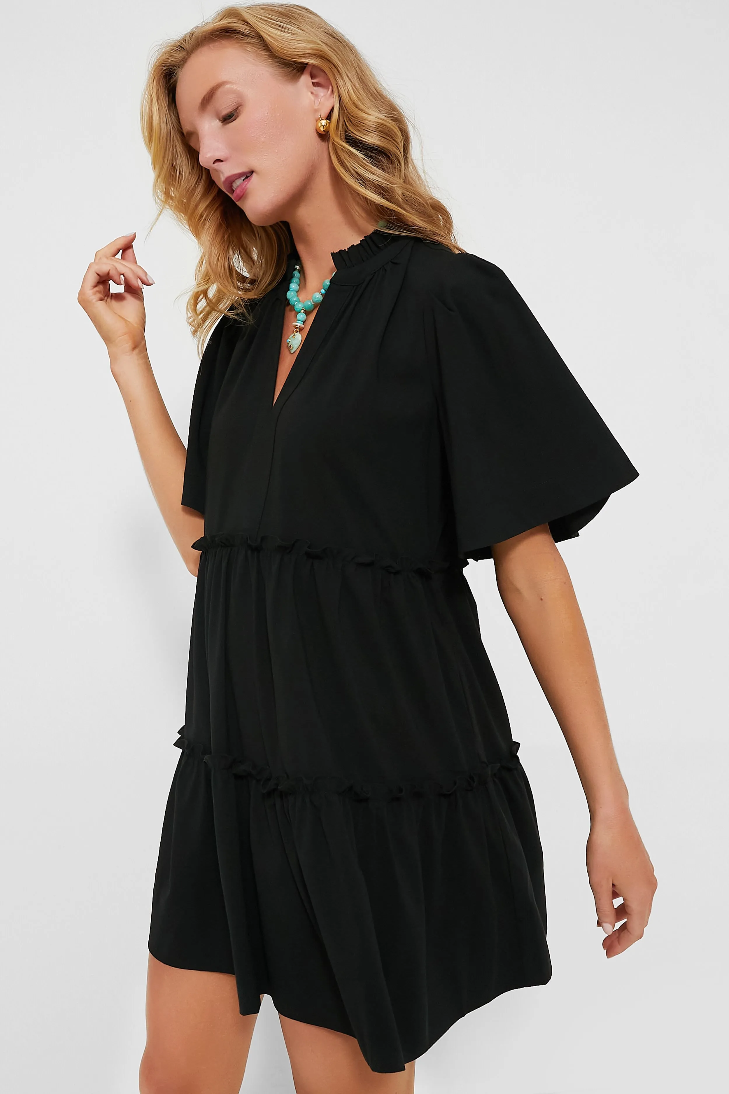 Black Crepe Crawford Dress