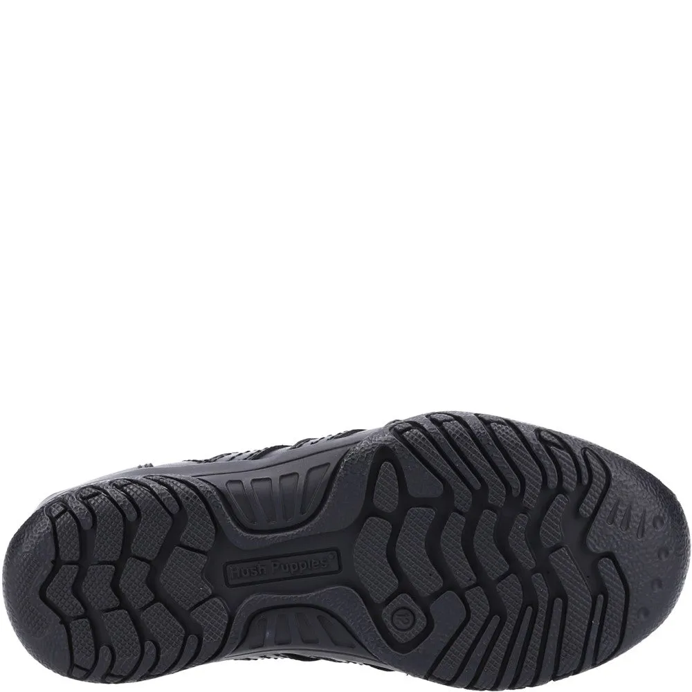 Black  Jezza Lace-Up Senior School Shoes