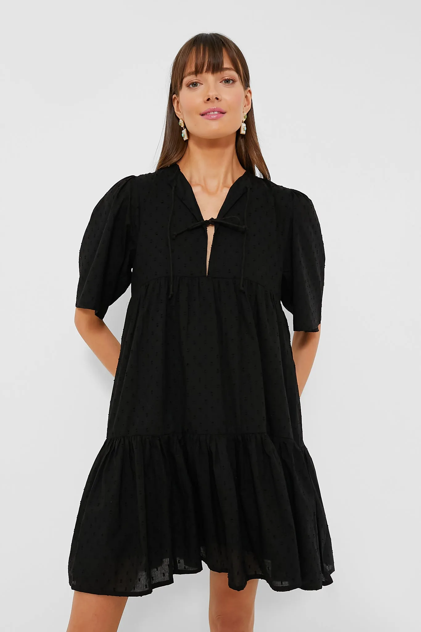 Black Swiss Dot Isla Dress