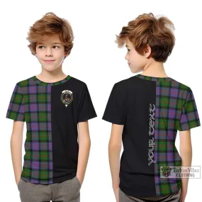 Blair Modern Tartan Kid T-Shirt with Family Crest and Half Of Me Style