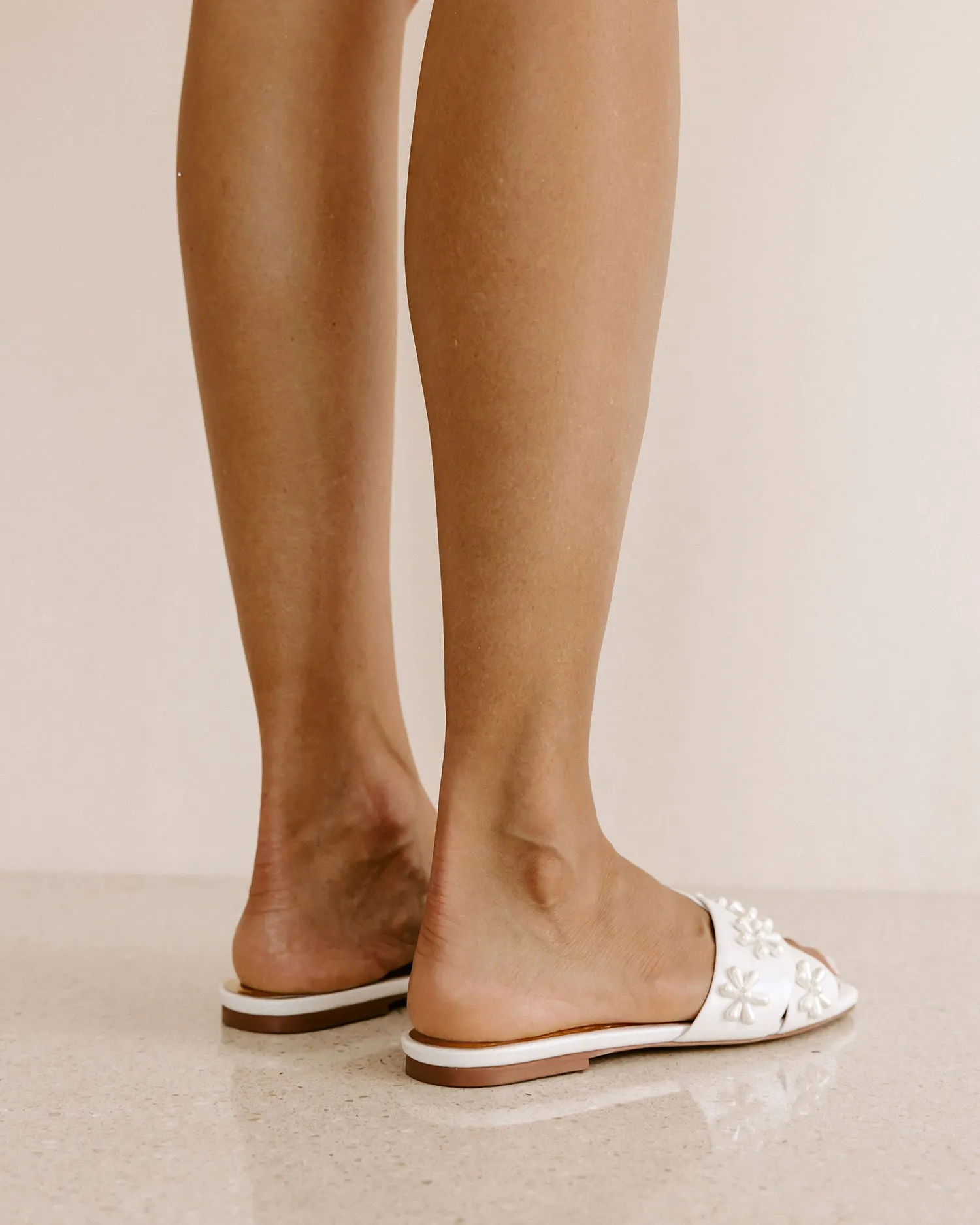 BLOOM FLATS - IVORY PEARL EMBELLISHED FLATS