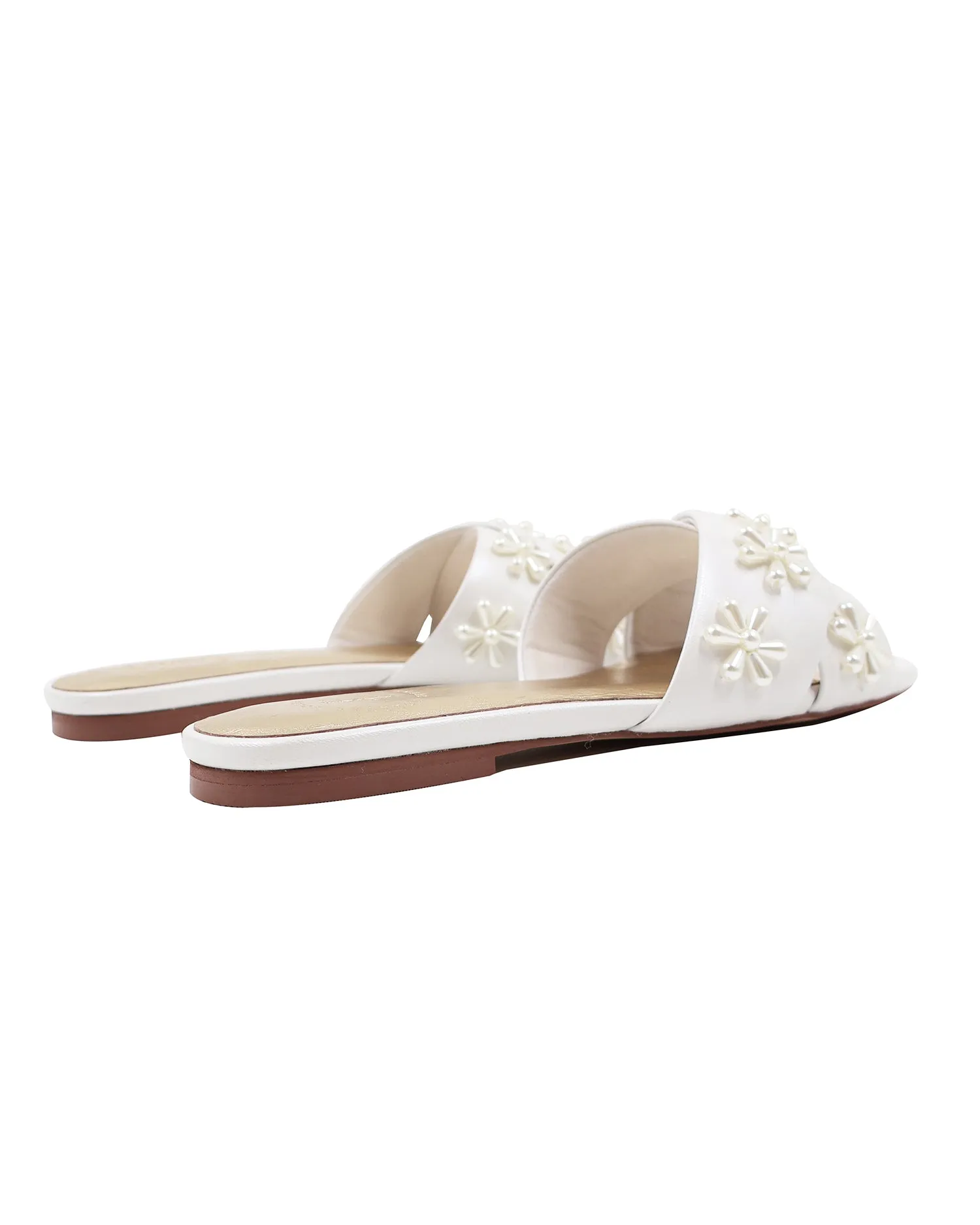 BLOOM FLATS - IVORY PEARL EMBELLISHED FLATS