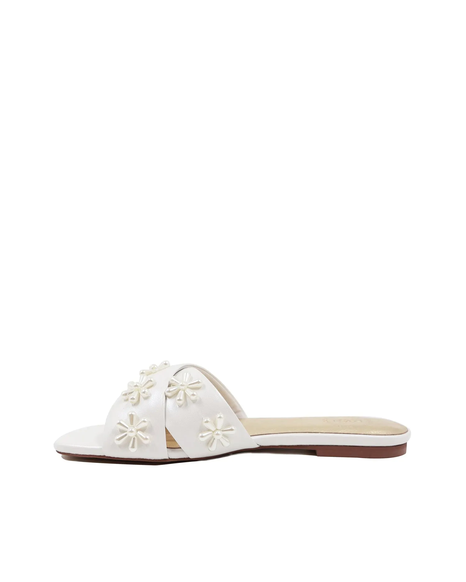 BLOOM FLATS - IVORY PEARL EMBELLISHED FLATS