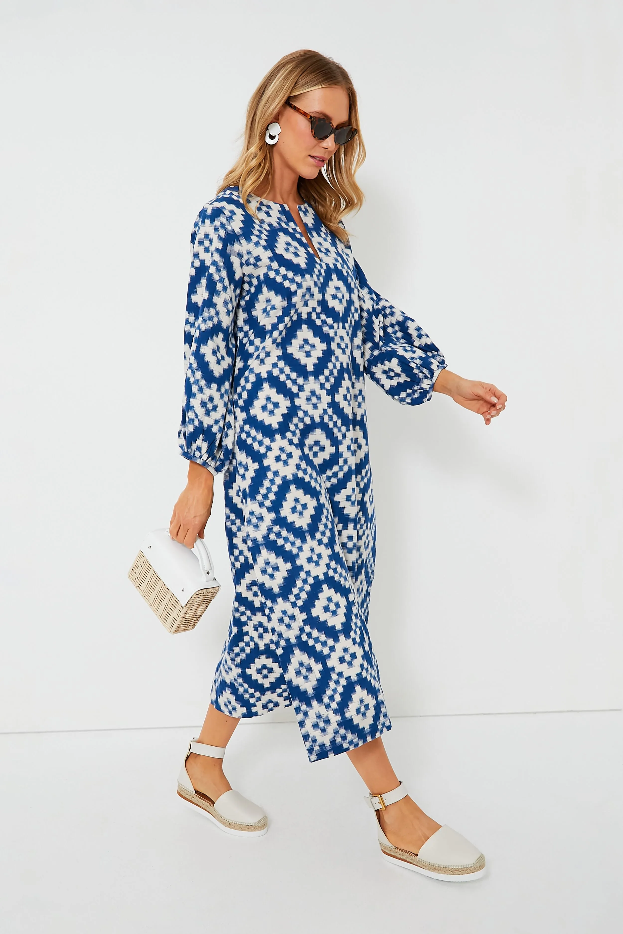 Blue Dorcas Kaftan