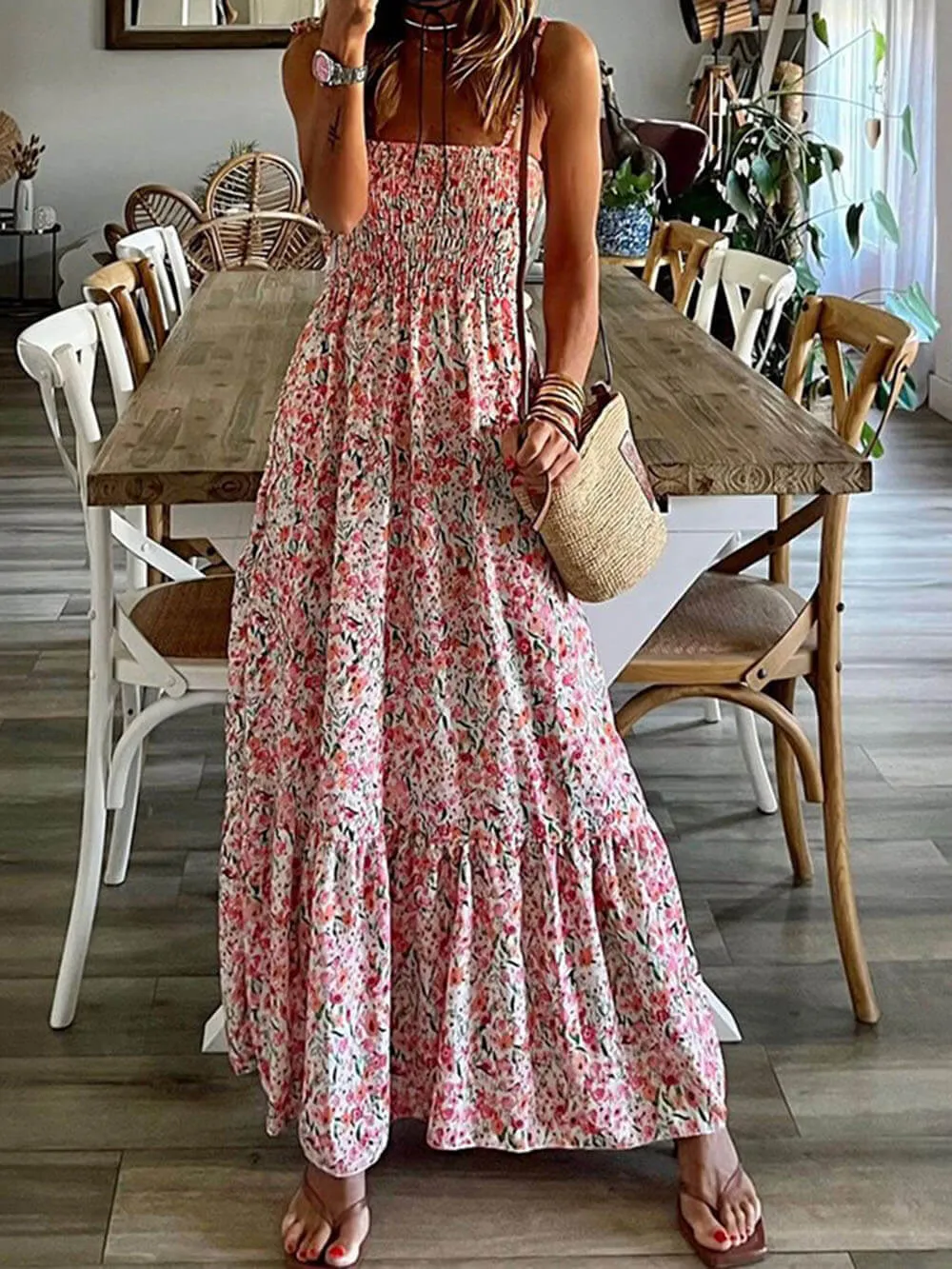 Bohemian Printed Stylish Slip Dress