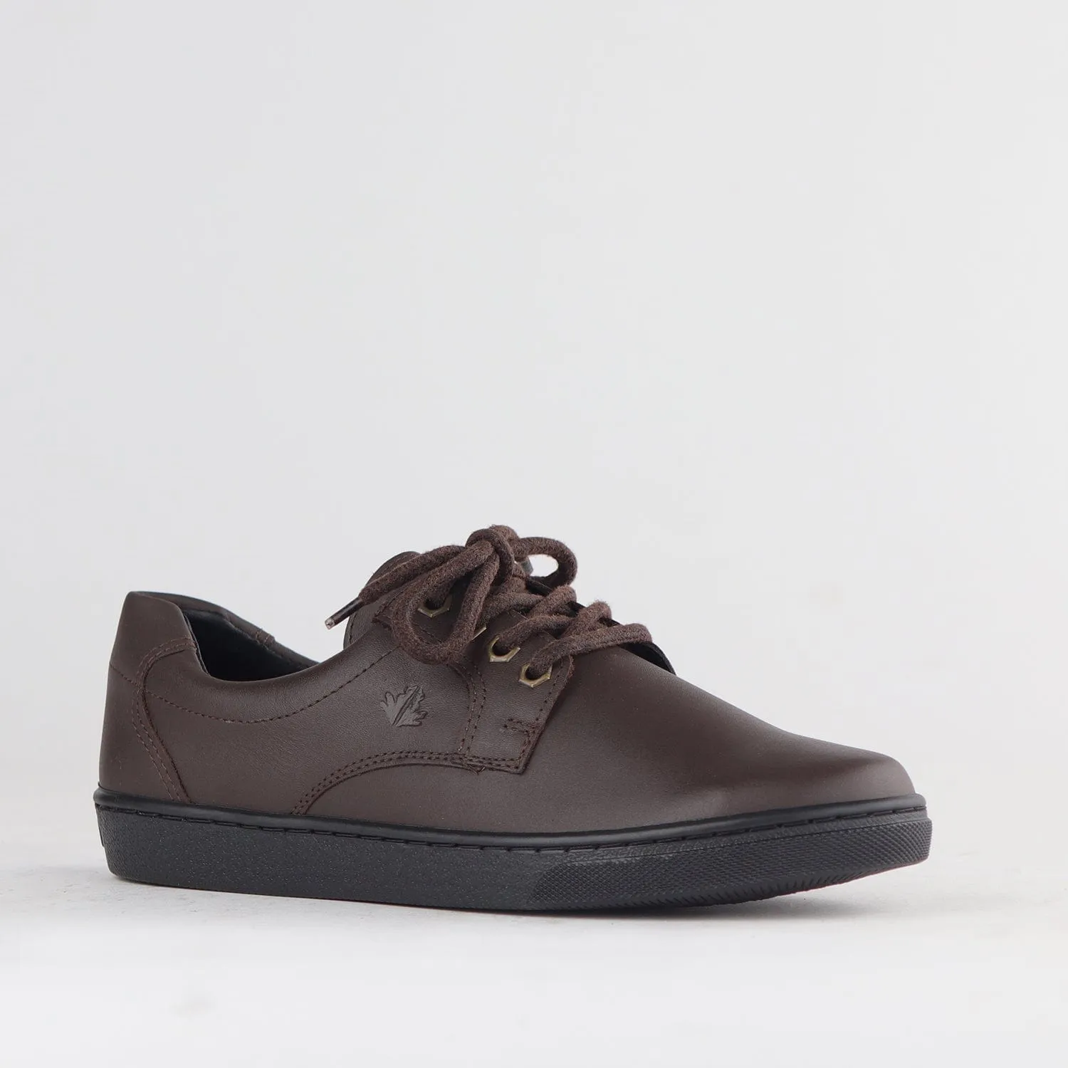 Boys Lace-up School Shoe in Brown - 11422