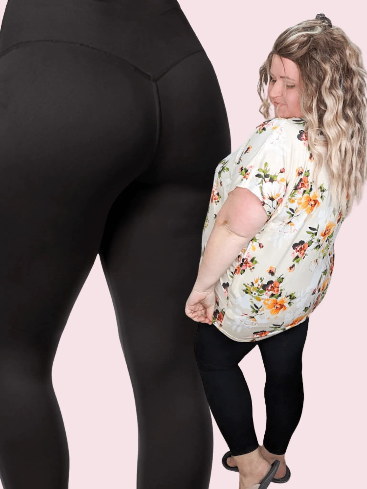 Brushed Basic Leggings w/Booty Enhancing Seam