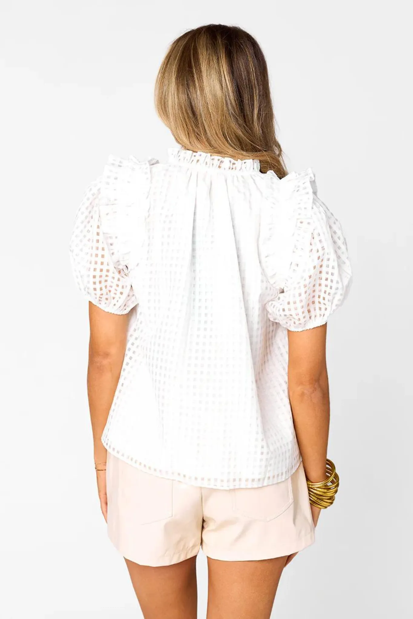 Buddy love: Essie Ruffle Short Sleeve Top