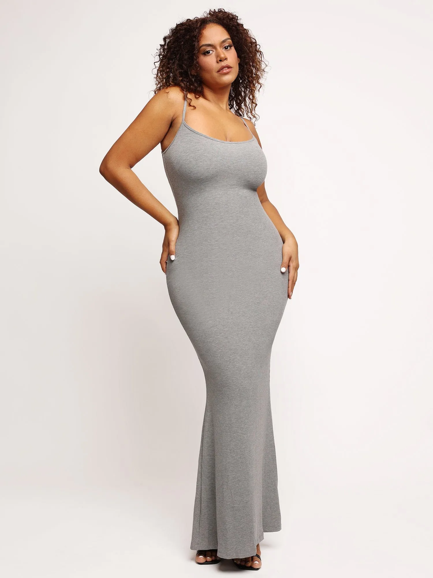 Built-In Shapewear Slip Maxi Lounge Dress