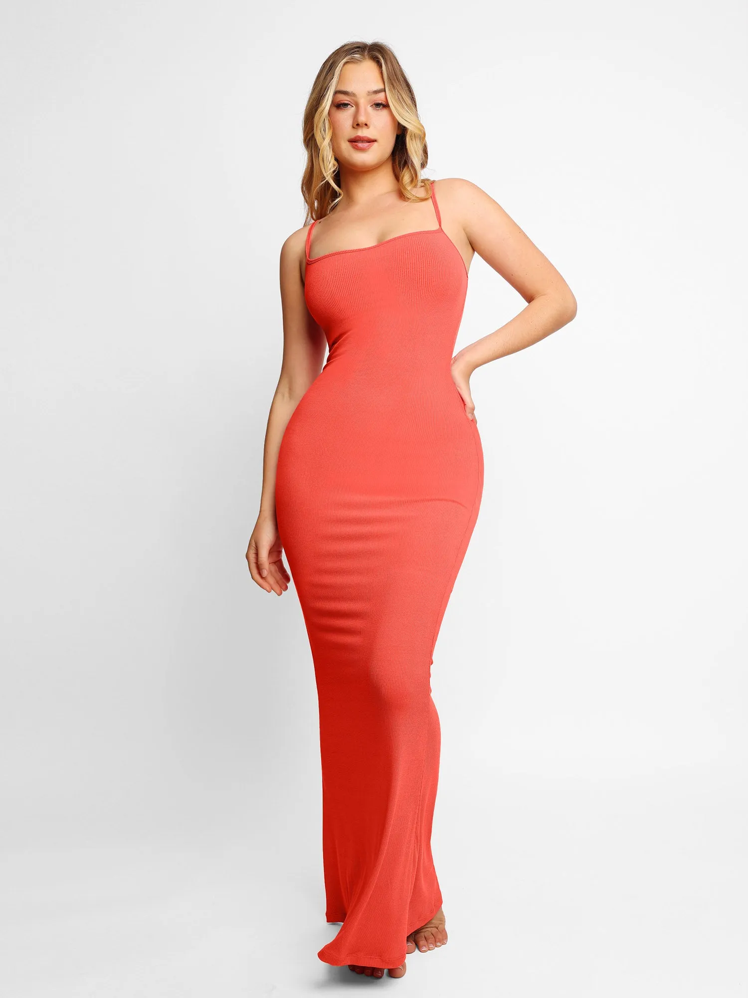 Built-In Shapewear Slip Maxi Lounge Dress