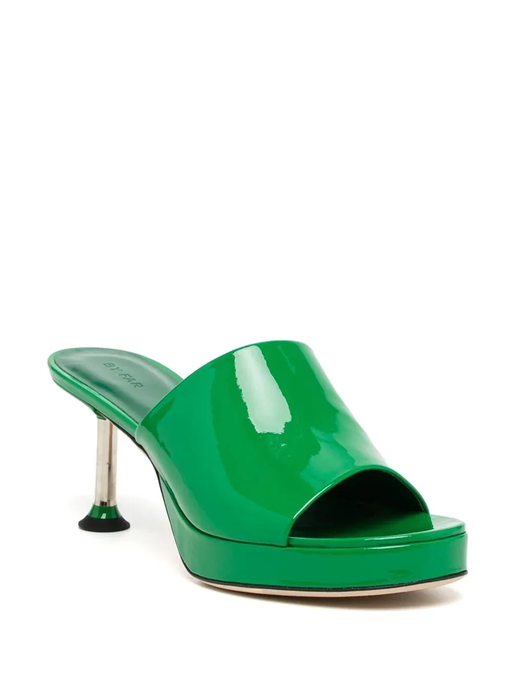 CALA GREEN PATENT LEATHER MULES GRN