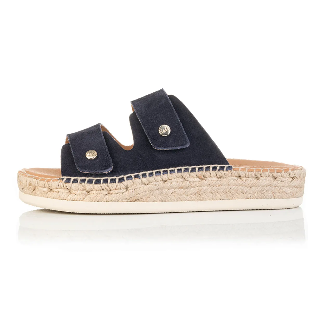 Candy - Wide Fit Espadrille - Navy Suede