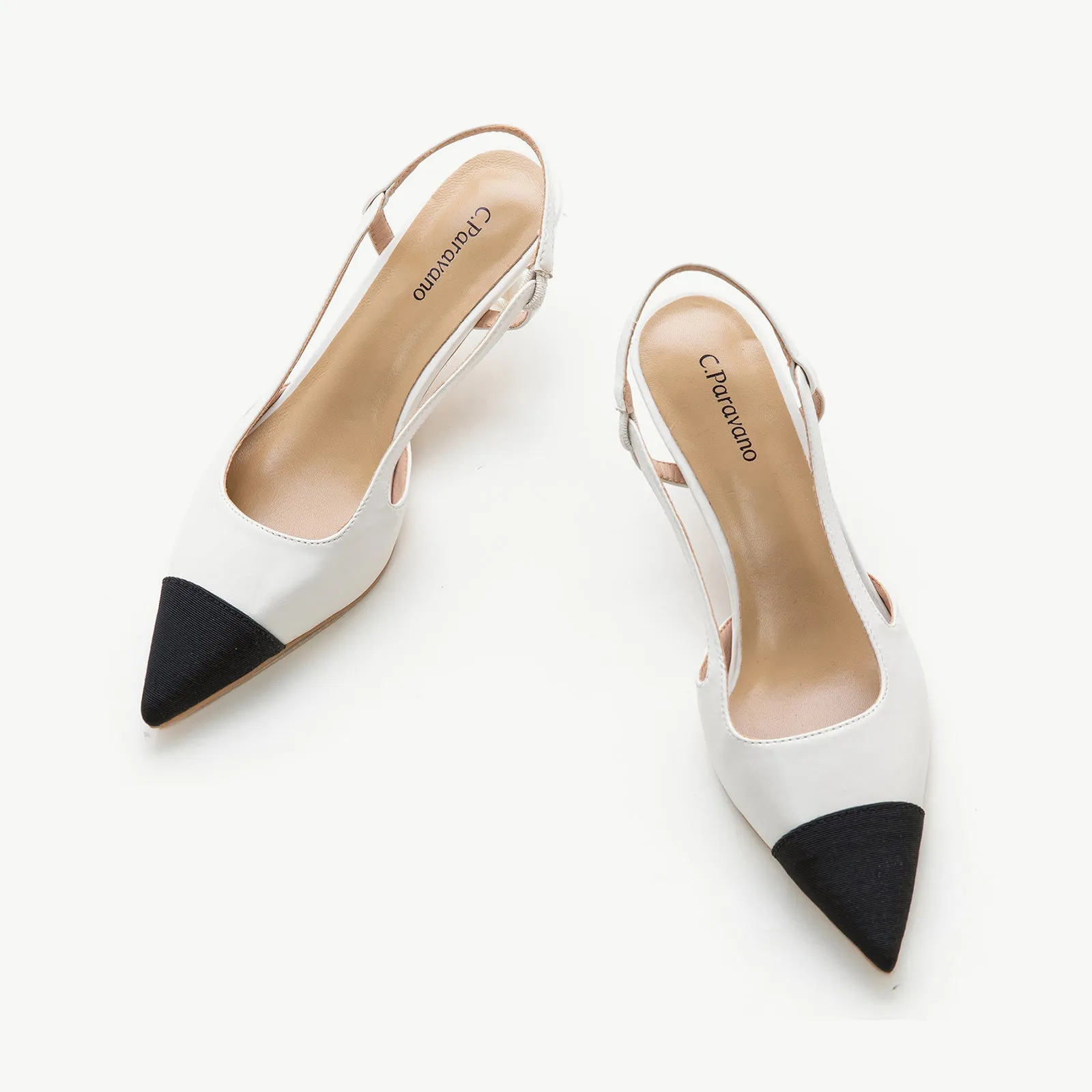 Cap-Toe Slingback Pumps (Helen)