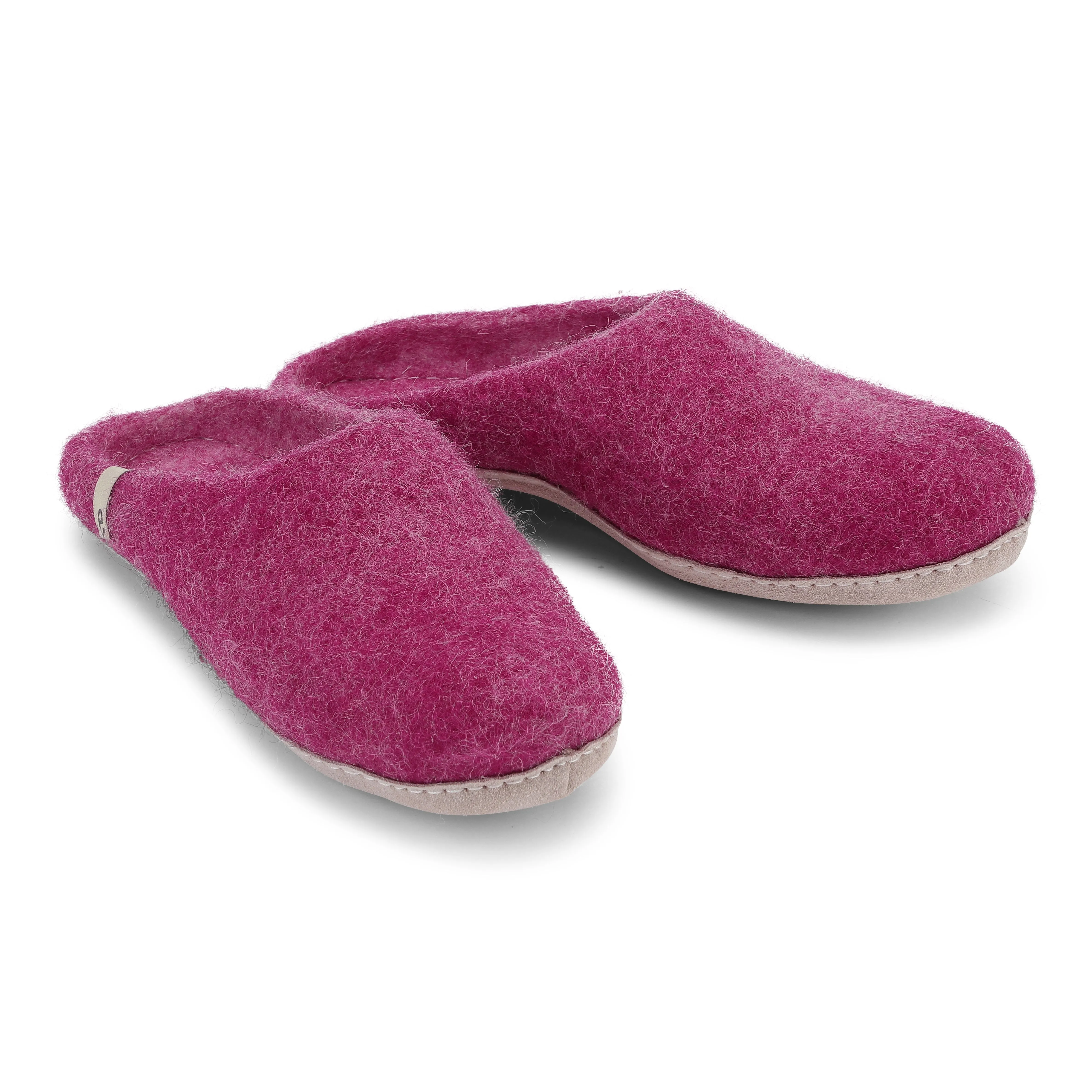 Cerise Fair Trade Felt Slippers