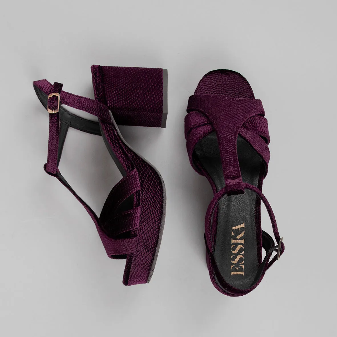 Charlie WIDE Velvet Dark Plum