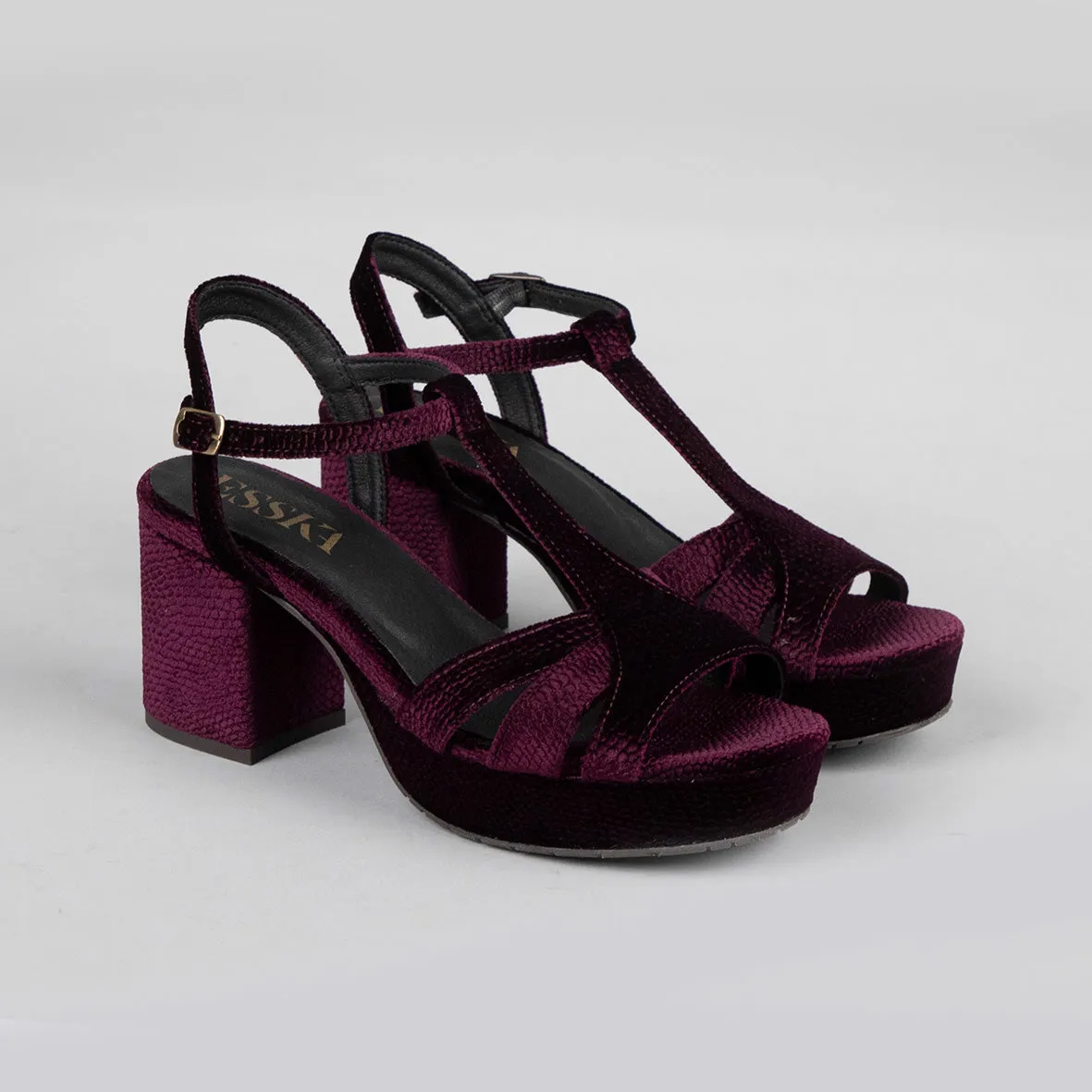 Charlie WIDE Velvet Dark Plum