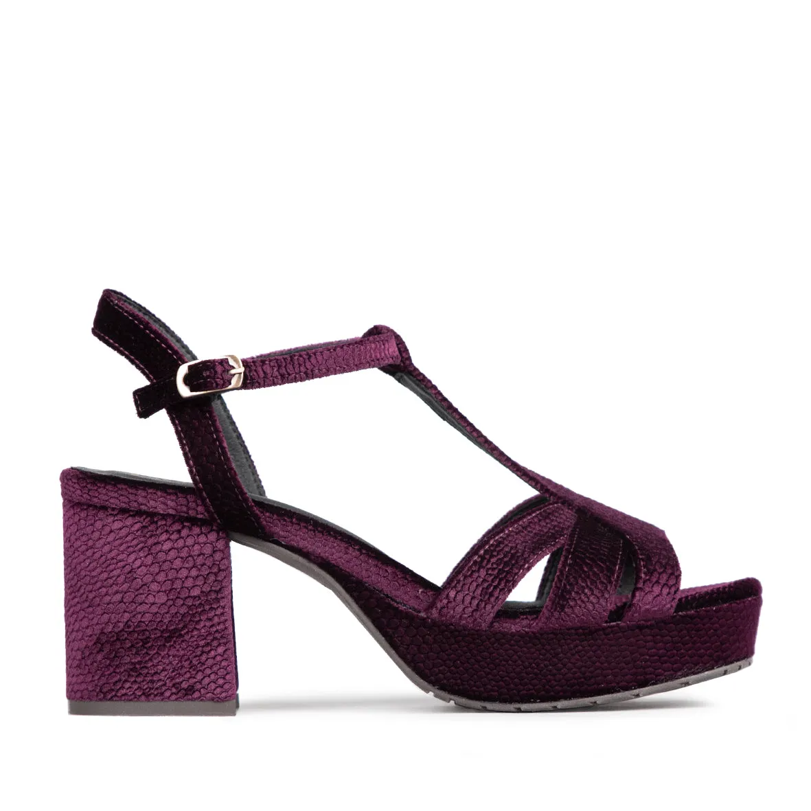 Charlie WIDE Velvet Dark Plum